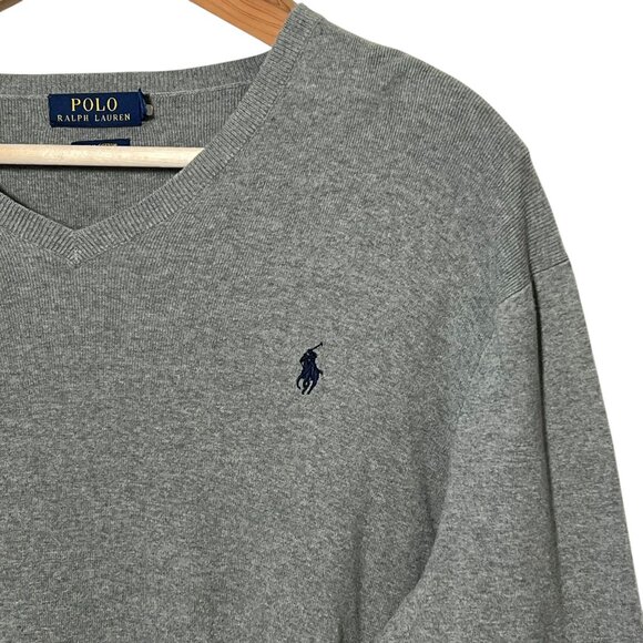 Polo Ralph Lauren Preppy Pony Logo Old Money Academia Cotton Sweater Teacher XL - Picture 2 of 10
